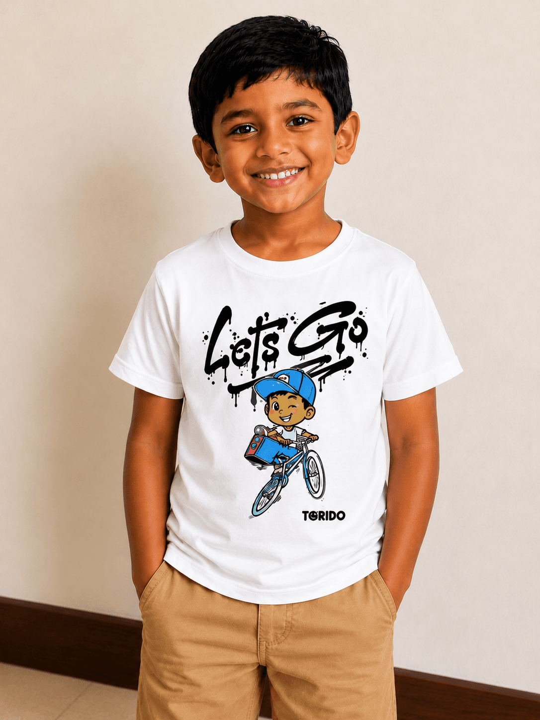 Let's Go Boys T-Shirt White